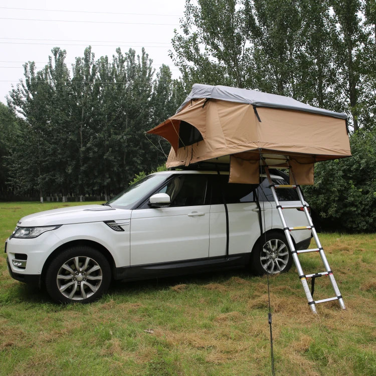 Rainproof Polyester Canvas Material Tent For Outdoor Off-Road Suv Soft Top Long Car Roof Tent