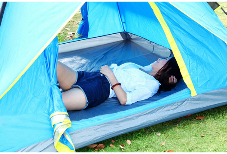 Tenda automatica per aggiornamento esterno 3-4 persone doppio ispessimento della tenda da campeggio antipioggia