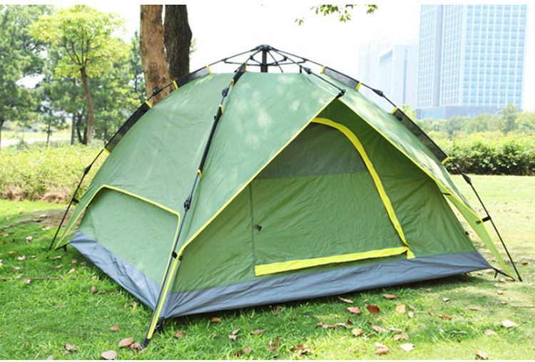 Tenda automatica per aggiornamento esterno 3-4 persone doppio ispessimento della tenda da campeggio antipioggia